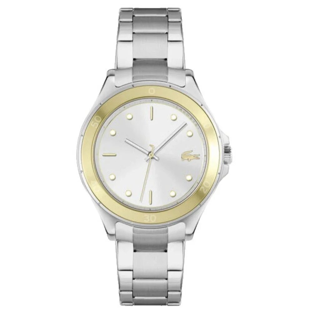 LACOSTE 2001222 SILVER DIAL & STAINLESS STEEL BRACELET 38MM WOMENS WATCH